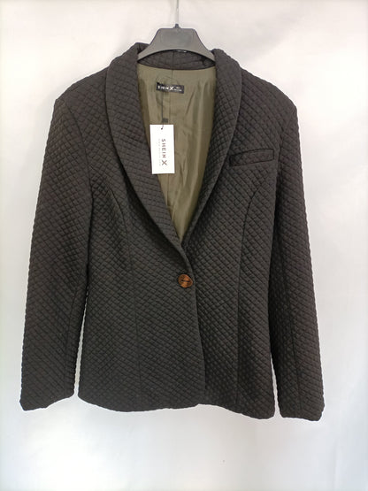 SHEIN. Blazer negra guateada  T.s