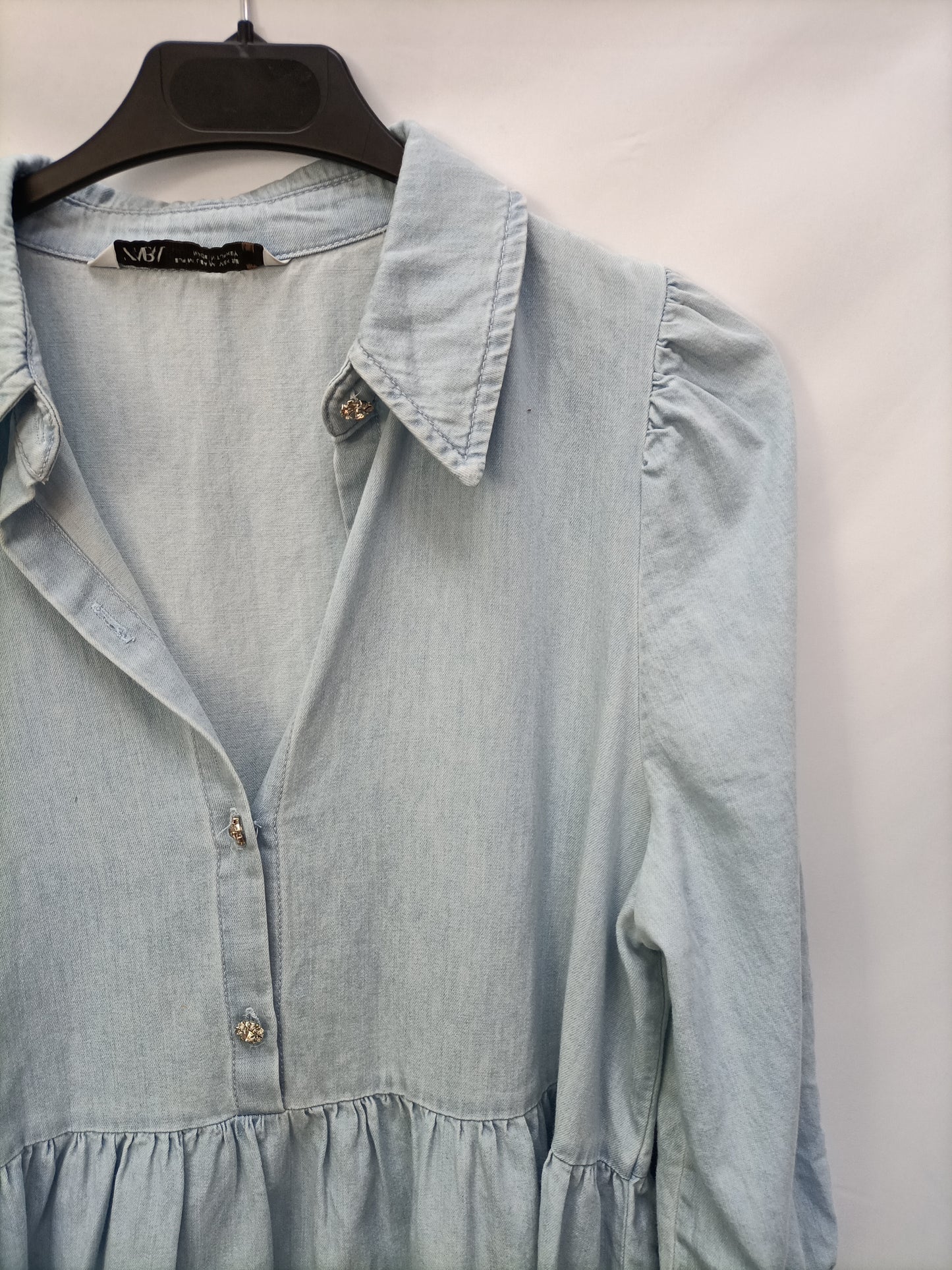 ZARA. Vestido corto vaquero T.m