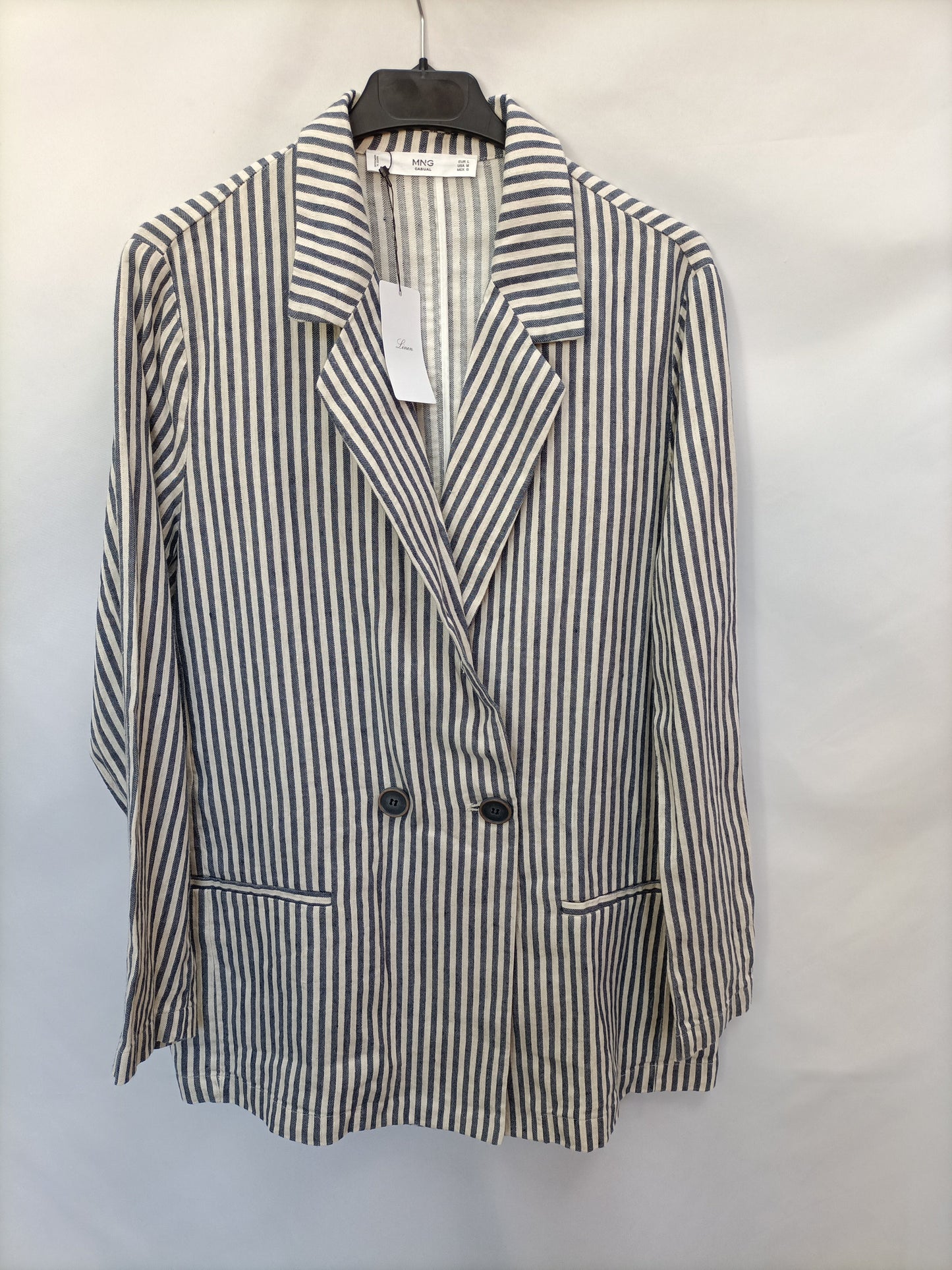 MANGO. Blazer rayas T.l