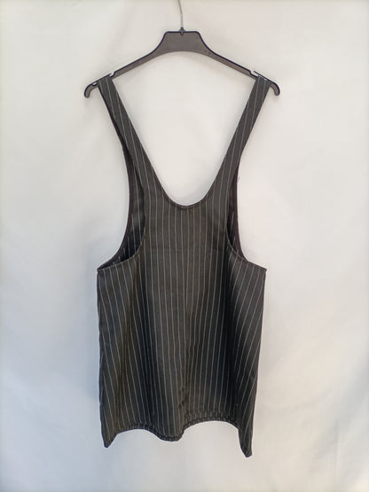 PULL&BEAR. Peto negro rayas T.s