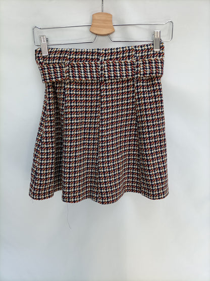 ZARA. Falda pata de gallo T.s