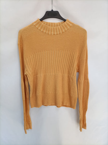 AMERICAN EAGLE. Top mostaza canalé T.xl(m)