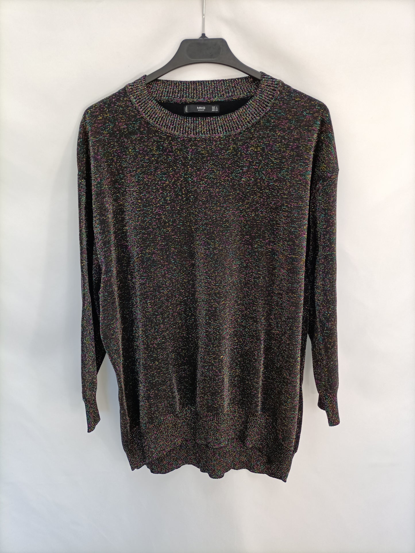 MANGO. Jersey negro hilos T.s