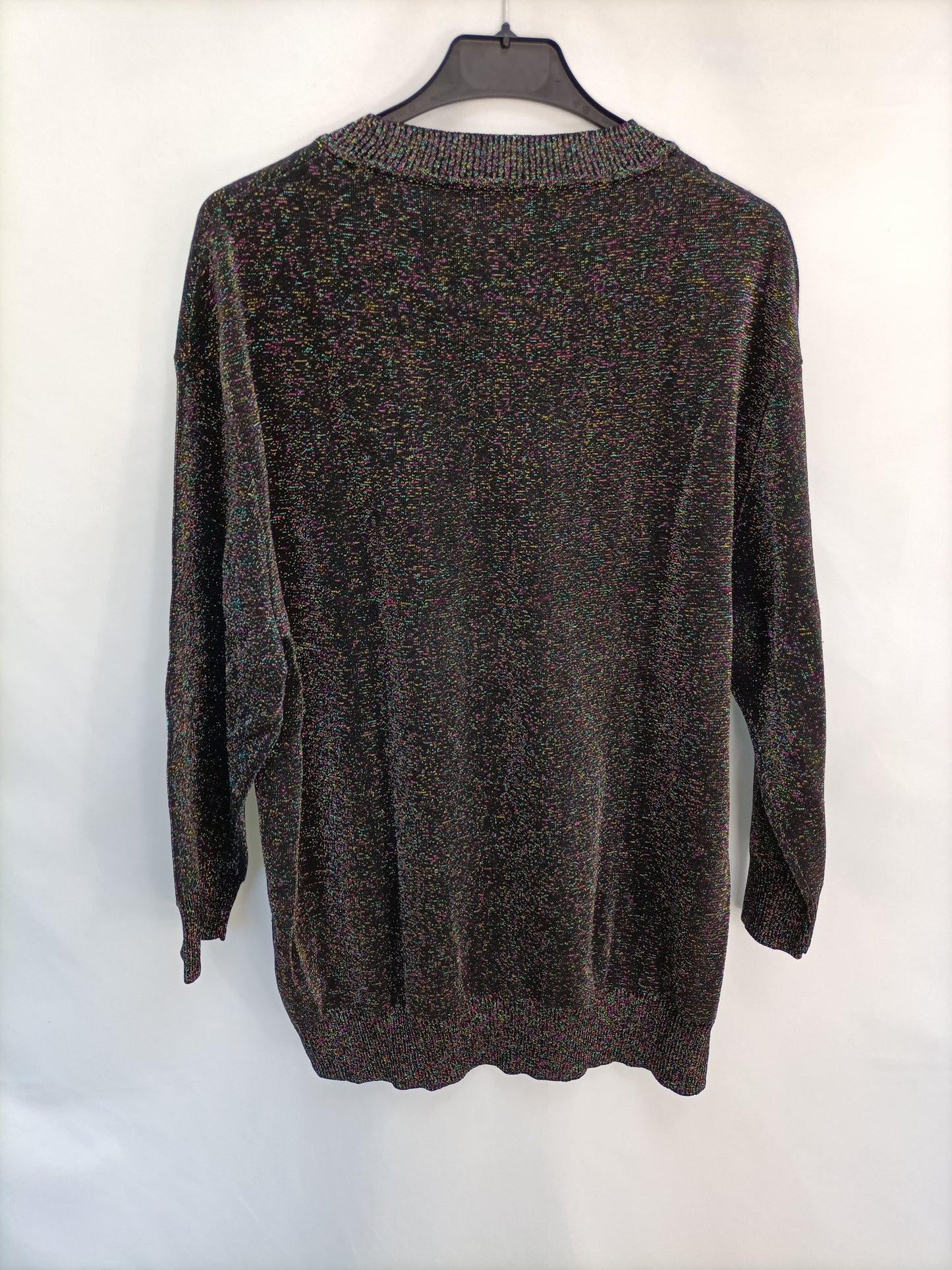 MANGO. Jersey negro hilos T.s