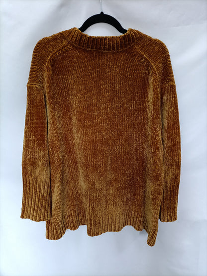 ZARA. Jersey  mostaza oversized T.m