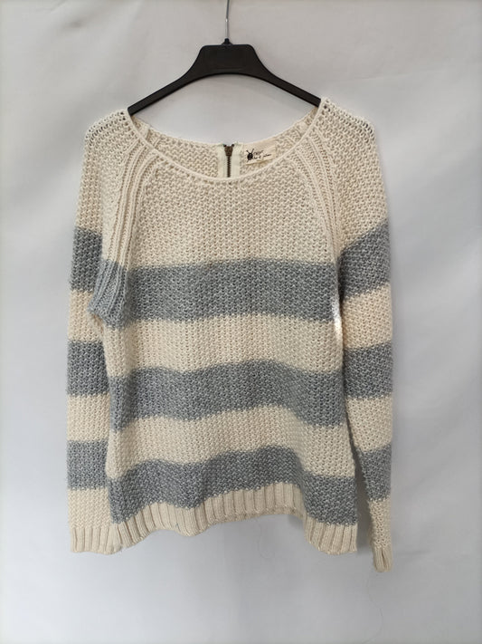 NEXT. Jersey rayas cremallera T.m