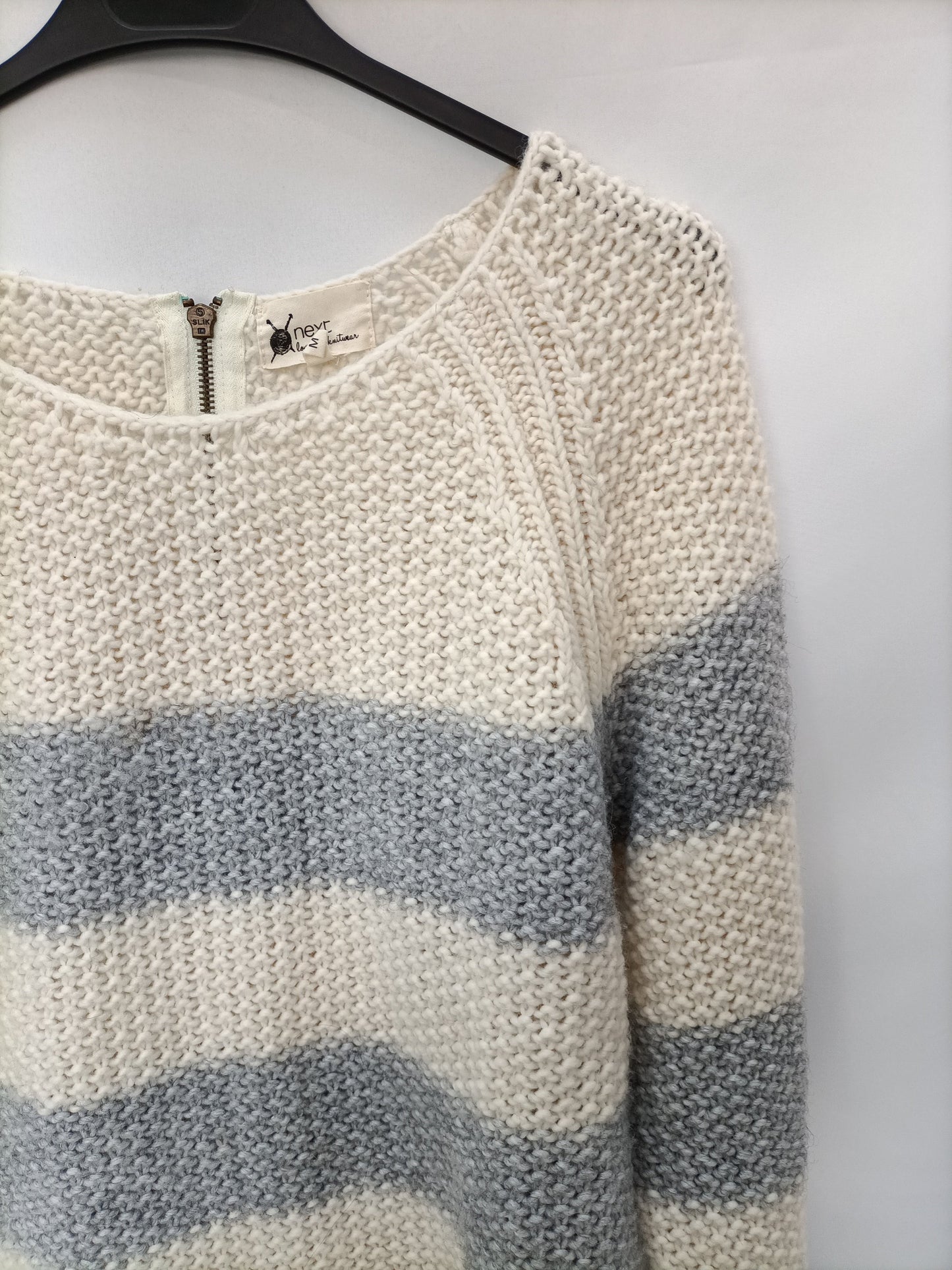 NEXT. Jersey rayas cremallera T.m