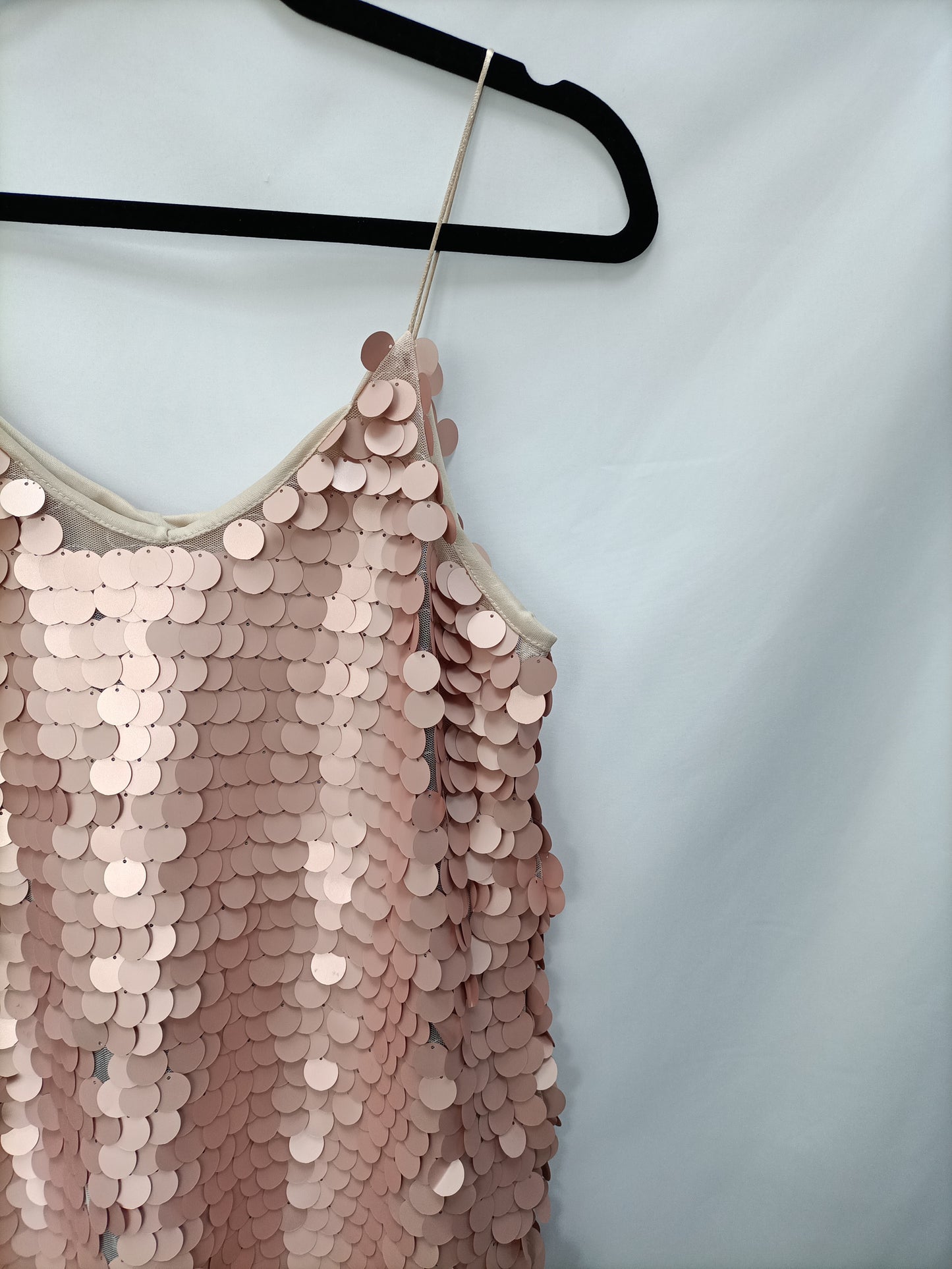 OTRAS. Vestido rosa lentejuelas T.u(s/m)