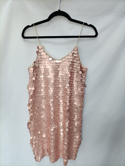 OTRAS. Vestido rosa lentejuelas T.u(s/m)