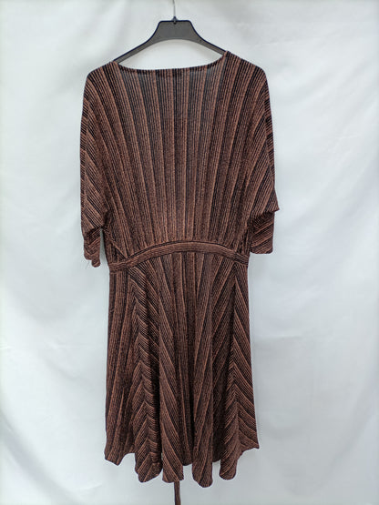 ZARA. Kimono negro y cobre T.s