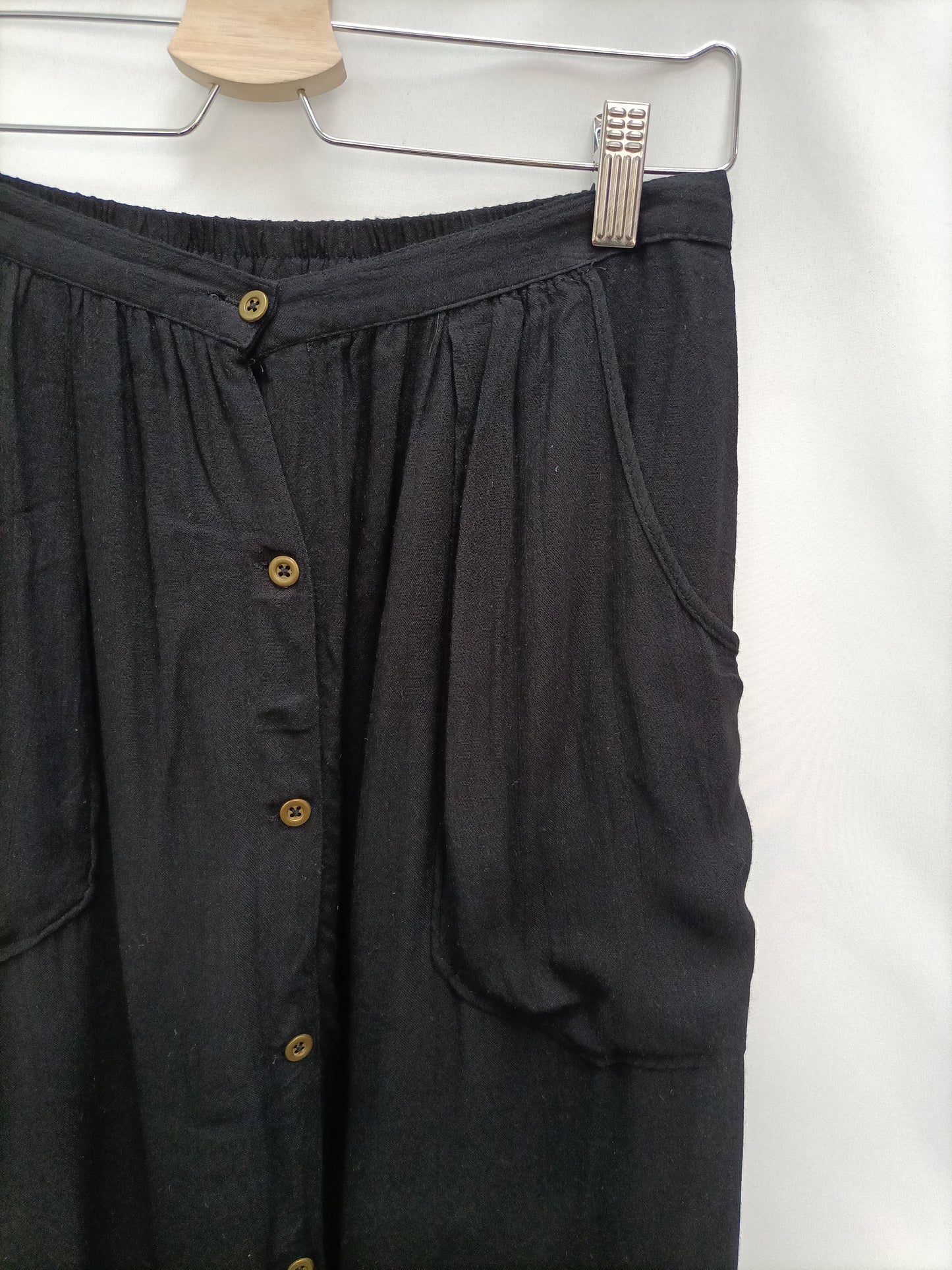 STRADIVARIUS. Falda larga negra  T.s