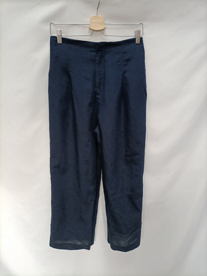ZARA. Pantalón culotte azul T.s