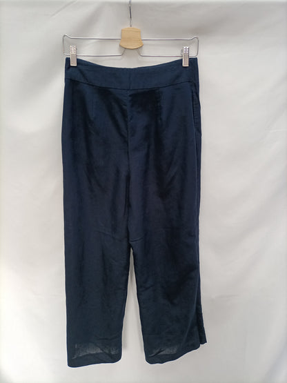 ZARA. Pantalón culotte azul T.s