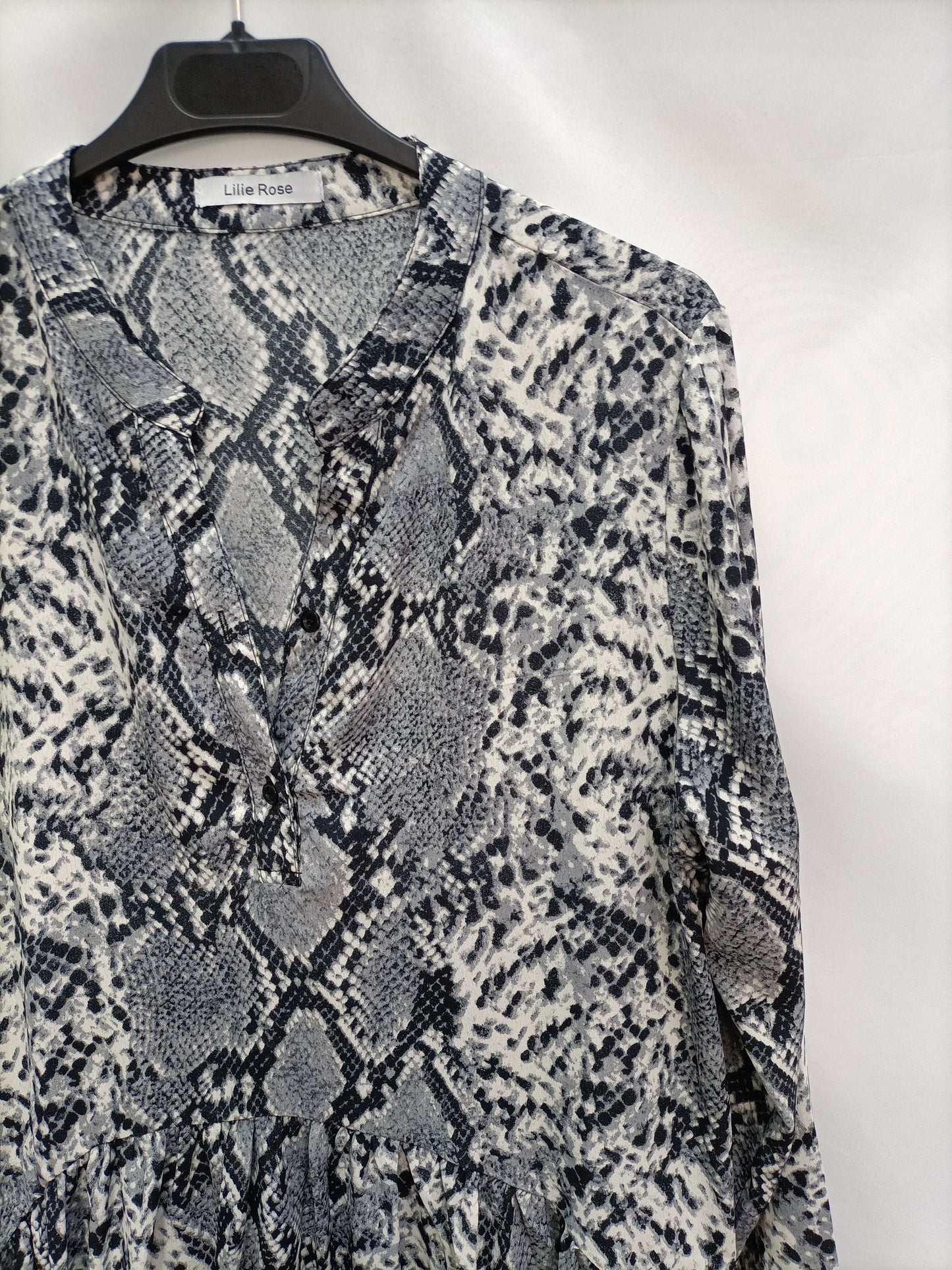 LILIE ROSE. Vestido animal print T.u(l)