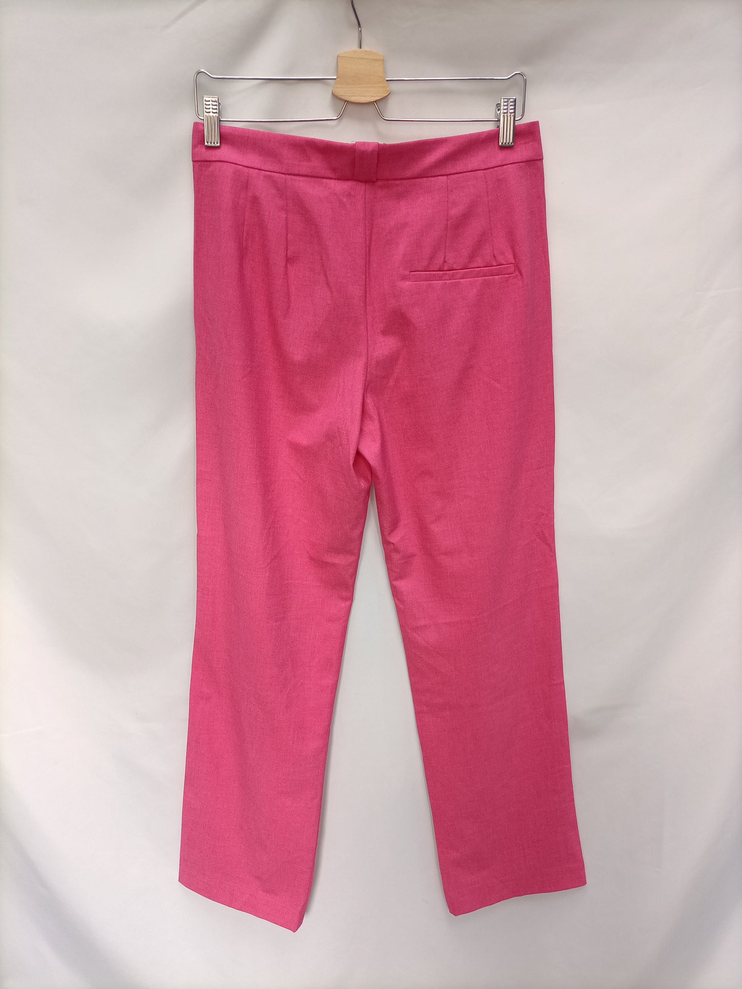ZARA. Pantalón rosa pinzas T.s