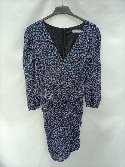 LOAVIES. Vestido negro fruncido  T.l