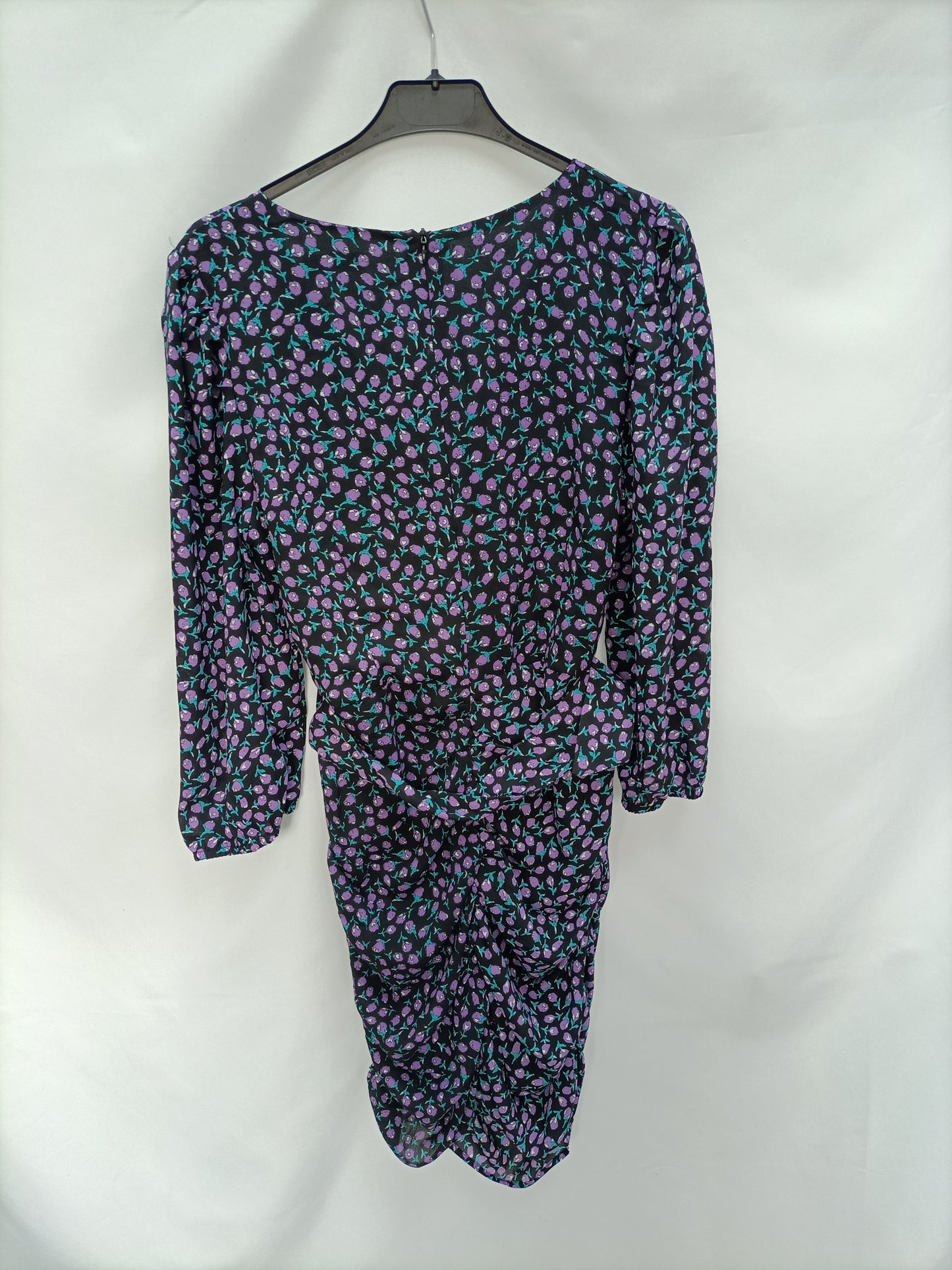 LOAVIES. Vestido negro fruncido  T.l