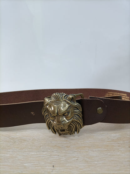 OTHERS. Brown lion skin belt Your