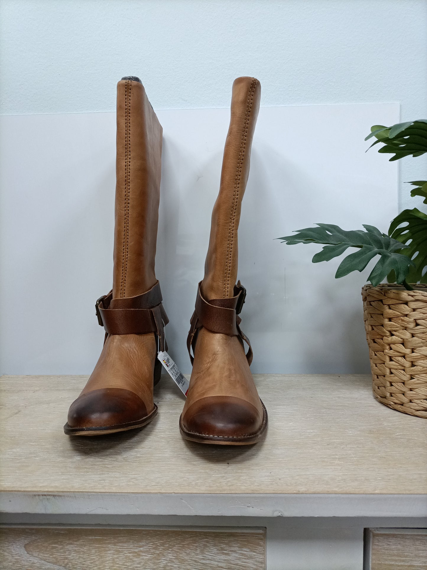 ZARA. Botas piel bicolor  T.38