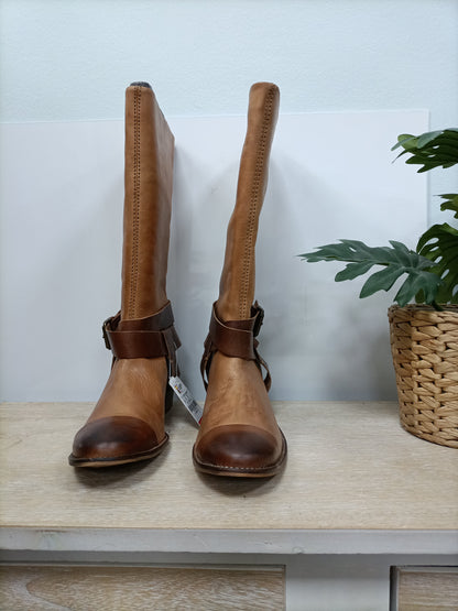 ZARA. Botas piel bicolor  T.38