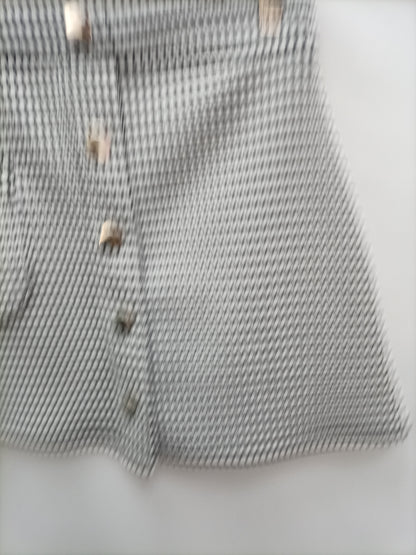 PULL&BEAR. Falda textura negra y blanca T.m