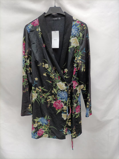 BERSHKA. Vestido blazer flores T.l