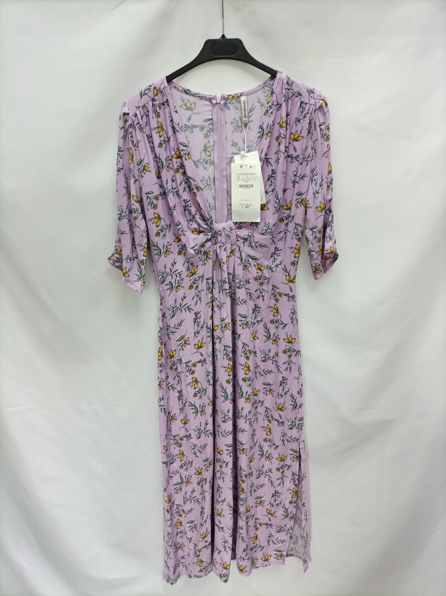 STRADIVARIUS. Vestido midi lila T.l