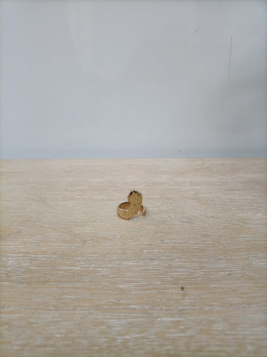 UTERQÜE. Anillo dorado T.14