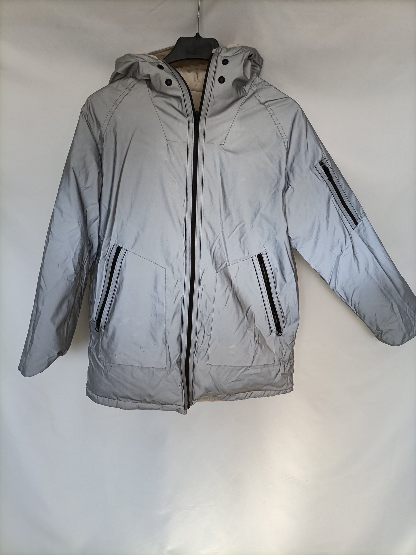 ZARA. Plumas reversible T.11/12