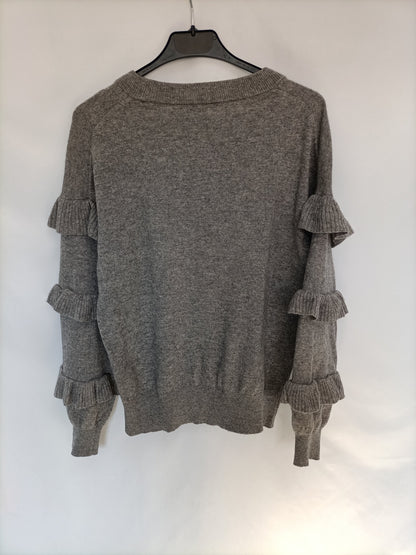 J. CREW. Jersey gris volantes T.xs