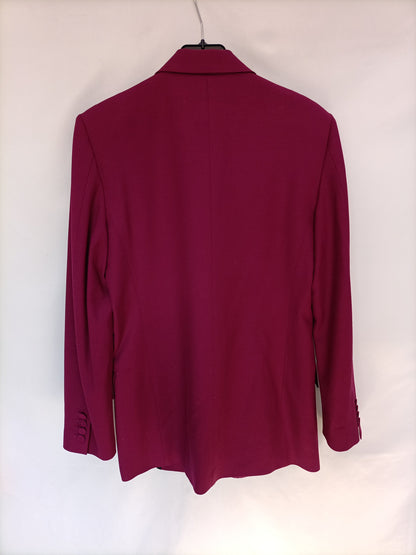 ZARA. Long wine blazer T.xs