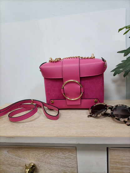OTHERS. Pink double-textured bag