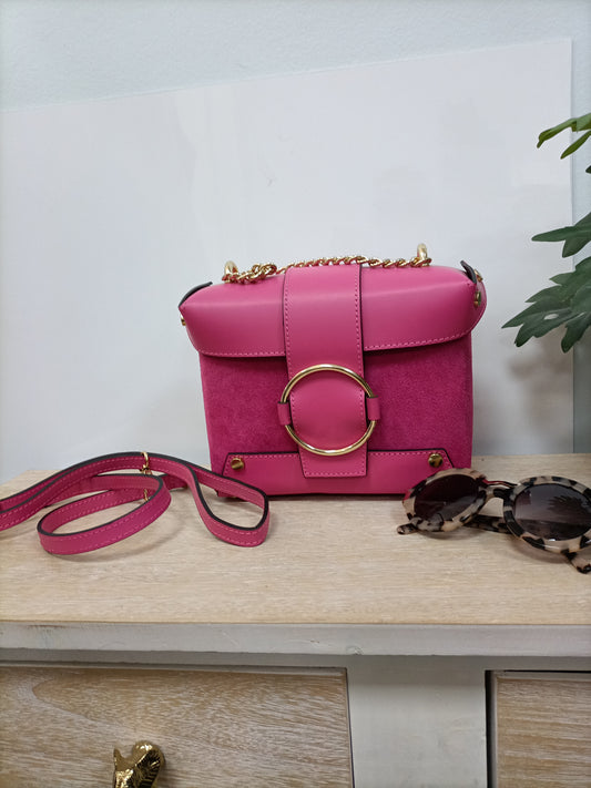OTHERS. Pink double-textured bag