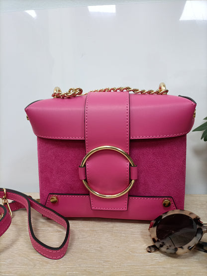 OTHERS. Pink double-textured bag