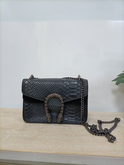 OTHERS. Black leather bag