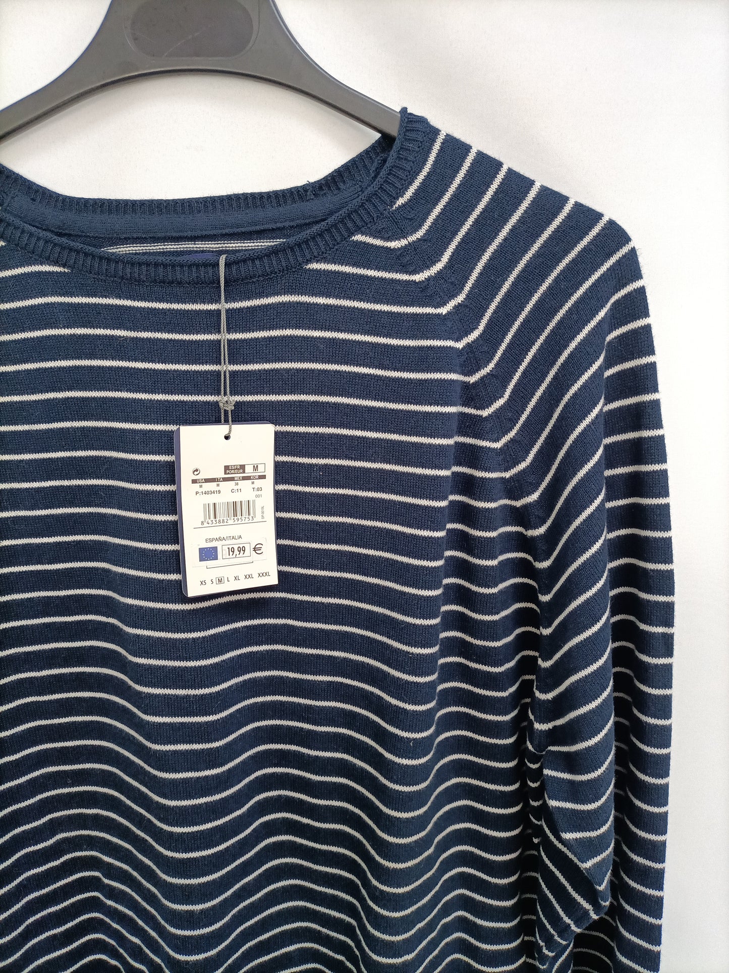 SPRINGFIELD.Jersey azul rayas T.m