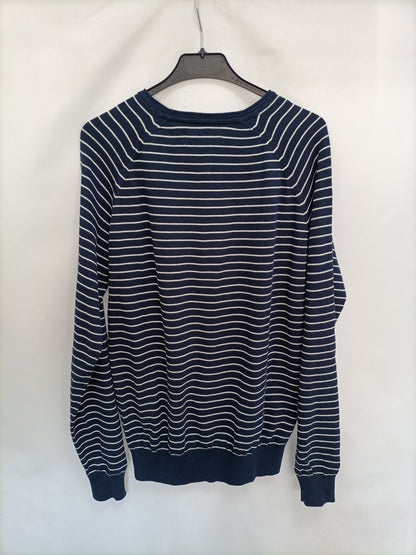 SPRINGFIELD.Jersey azul rayas T.m