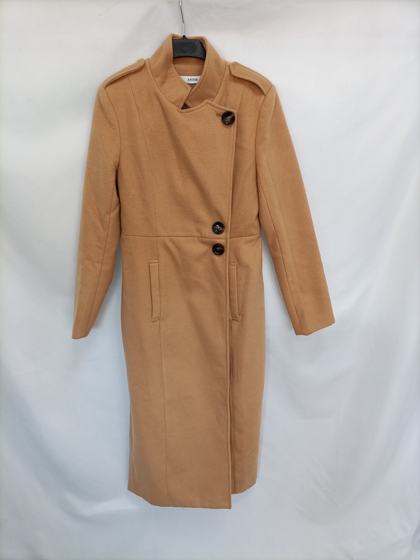JUSTFAB.Abrigo largo Camel T.xs