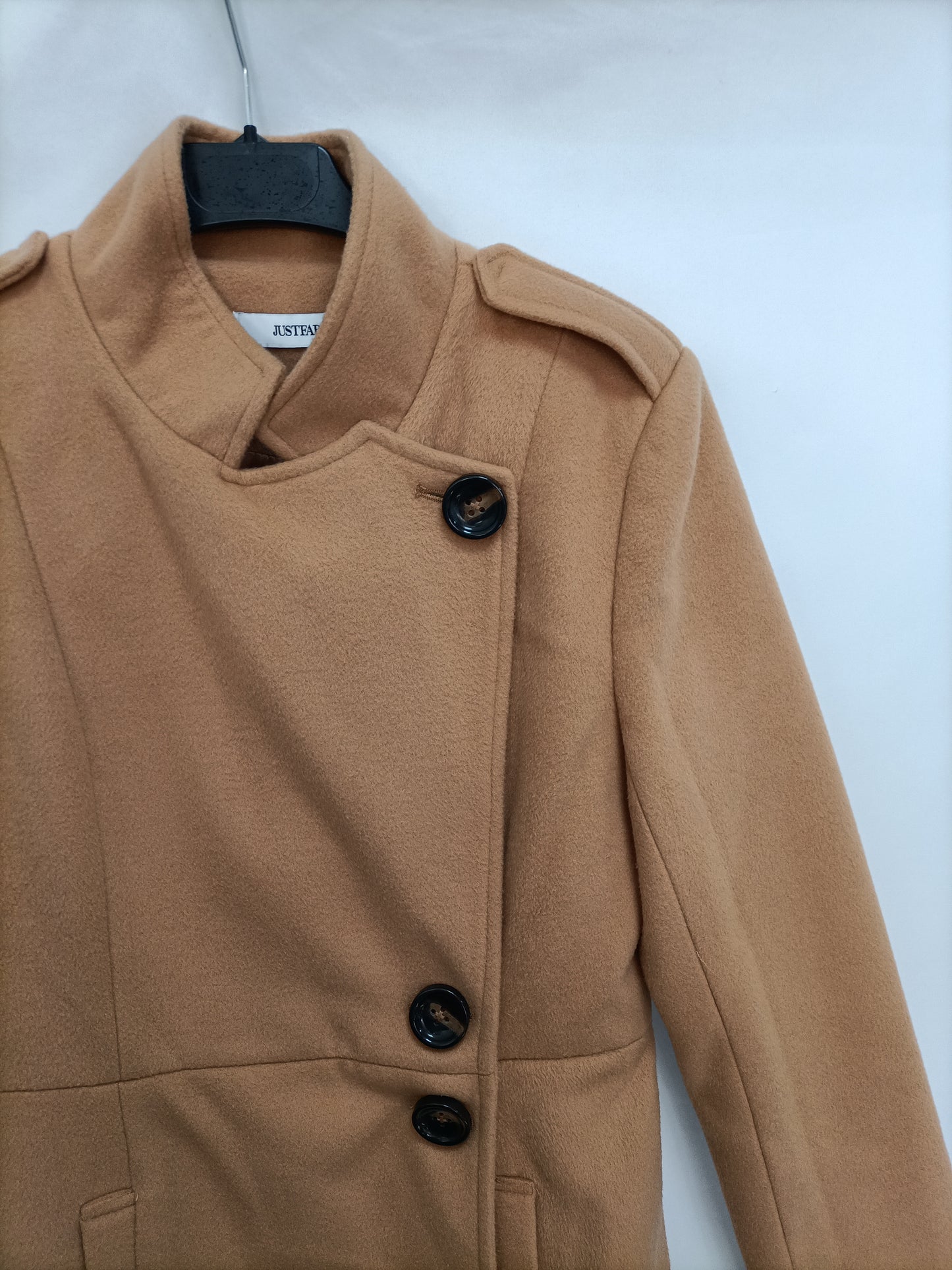JUSTFAB.Abrigo largo Camel T.xs