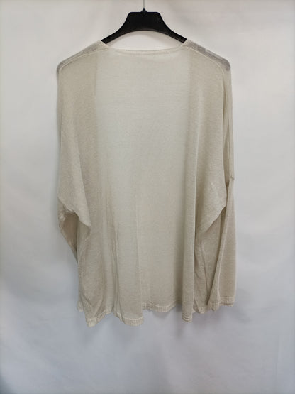 OTRAS. Cárdigan finito beige T.U
