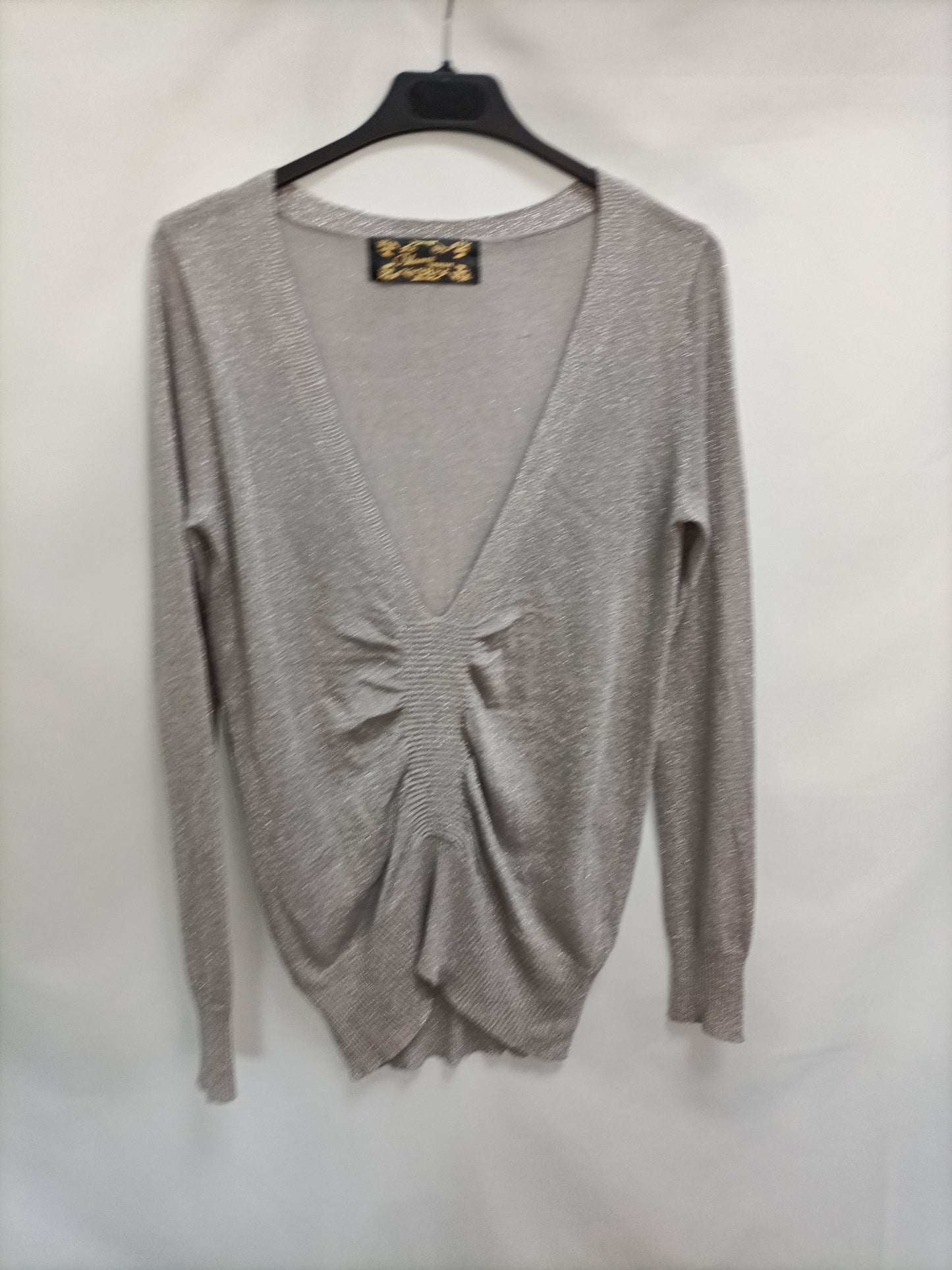 BLANCO. Jersey gris hilos T.38