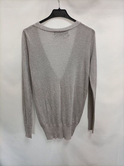 BLANCO. Jersey gris hilos T.38