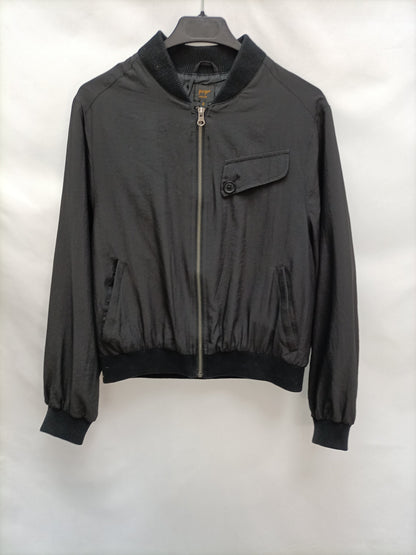 POP ENGLAND. Bomber negra fluida  T.2(m)