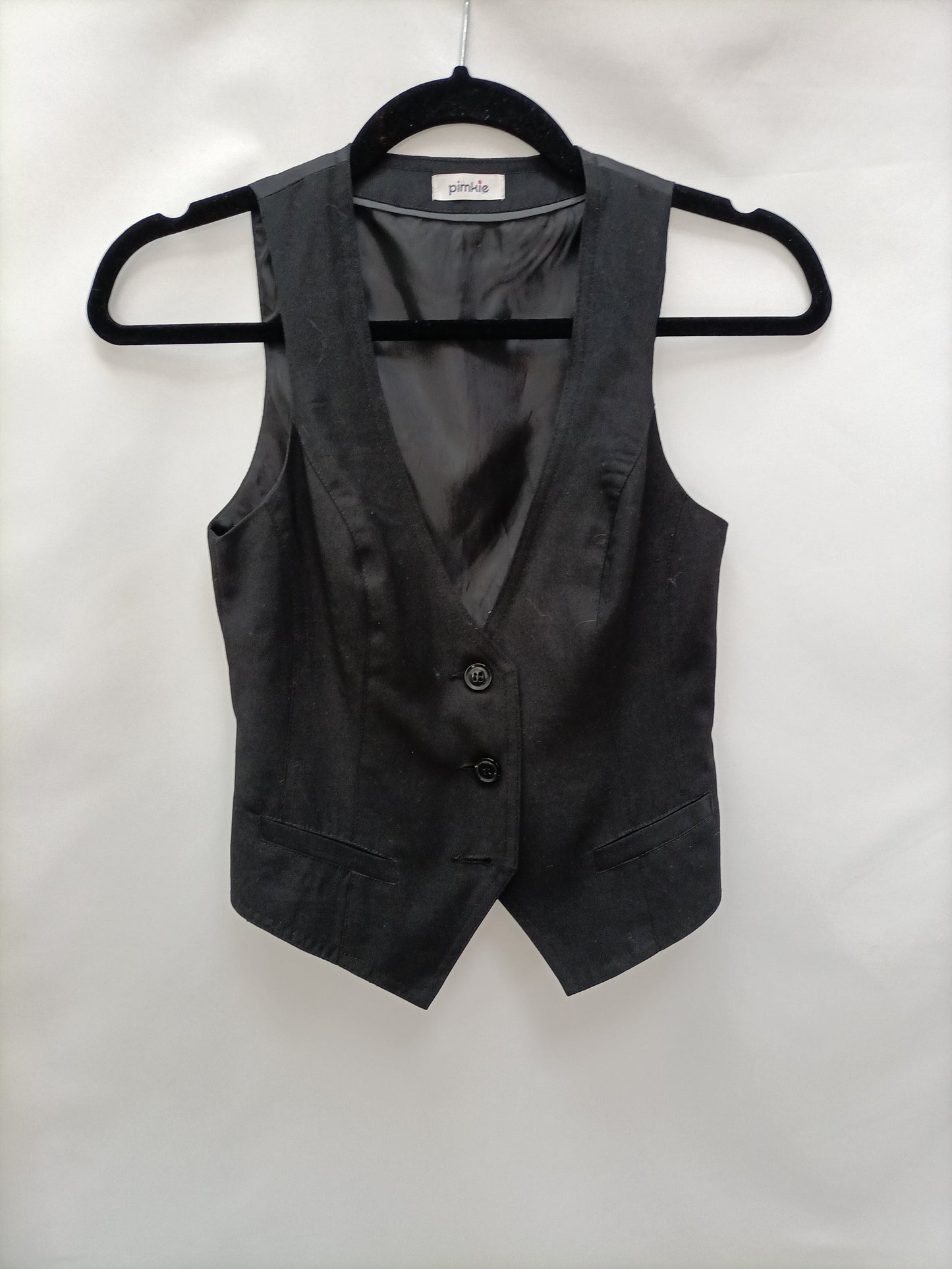 PIMKIE.  Chaleco negro T.34