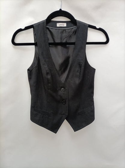 PIMKIE.  Chaleco negro T.34