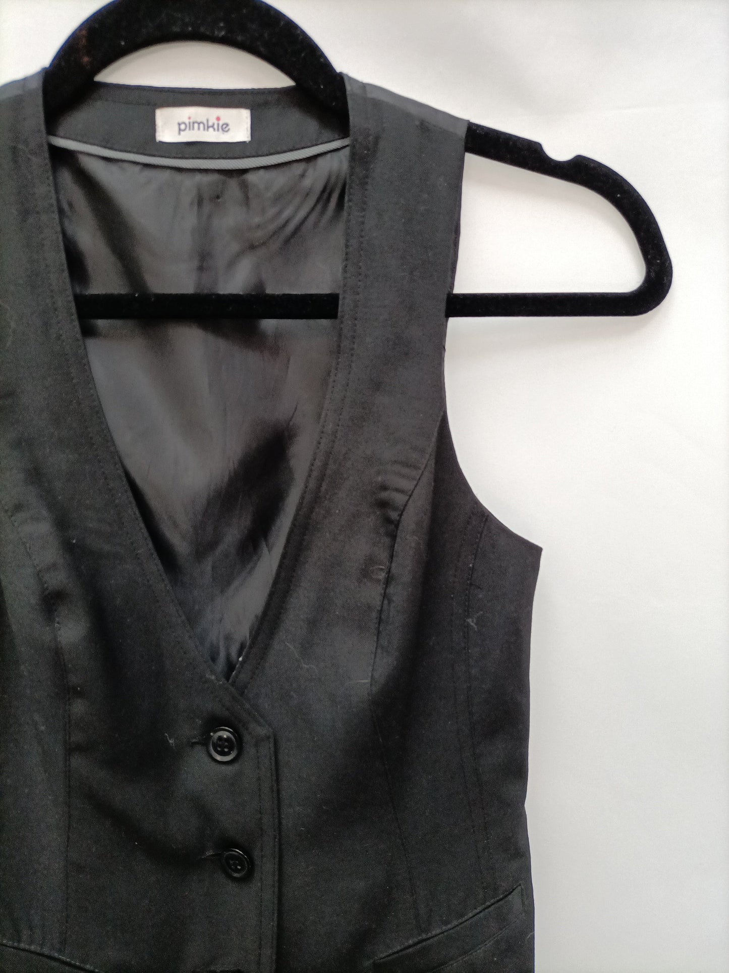 PIMKIE.  Chaleco negro T.34