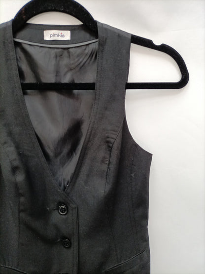 PIMKIE.  Chaleco negro T.34