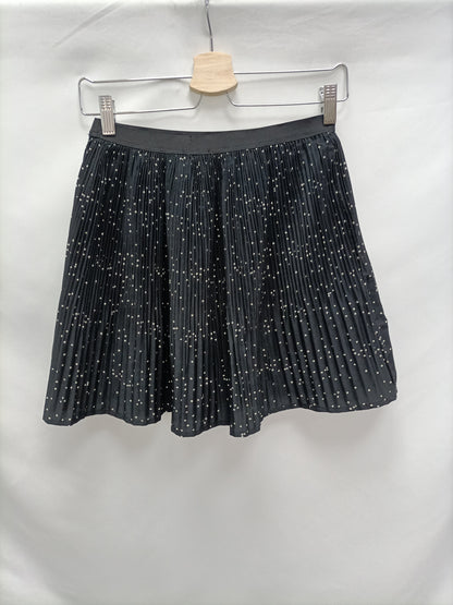 LEFTIES. Falda negra plisada T.38
