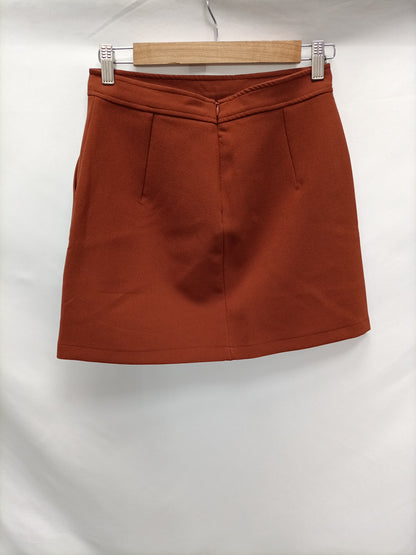 LEFTIES. Falda corta teja T.36