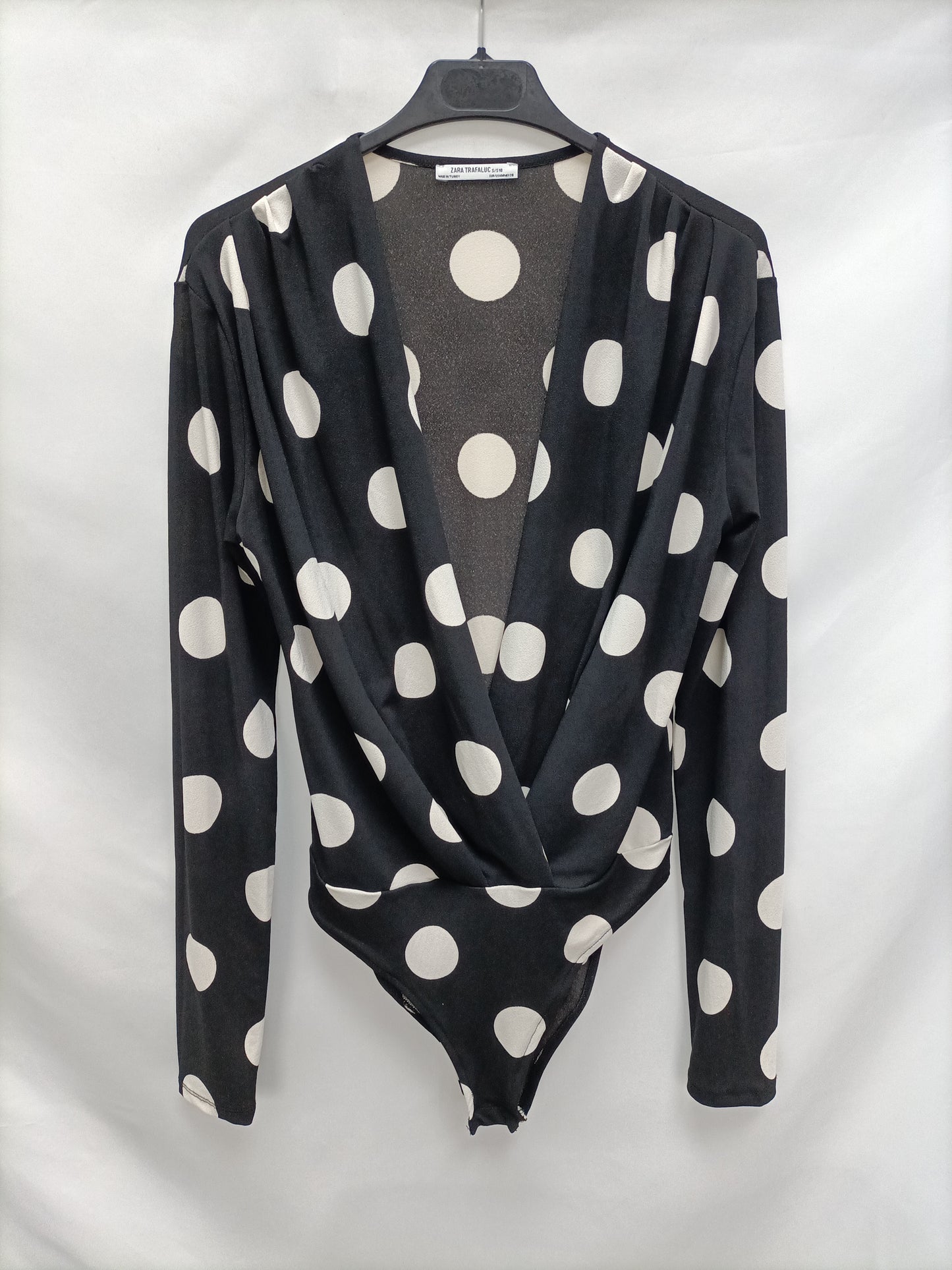 ZARA. Body negro lunares T.s